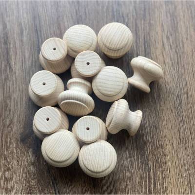 Möbelknauf Natur, Duchmesser 35 mm, unbehandelt, Holzknauf,  Buche Massivholz,  Schubladenknauf, Schrankknöpfe