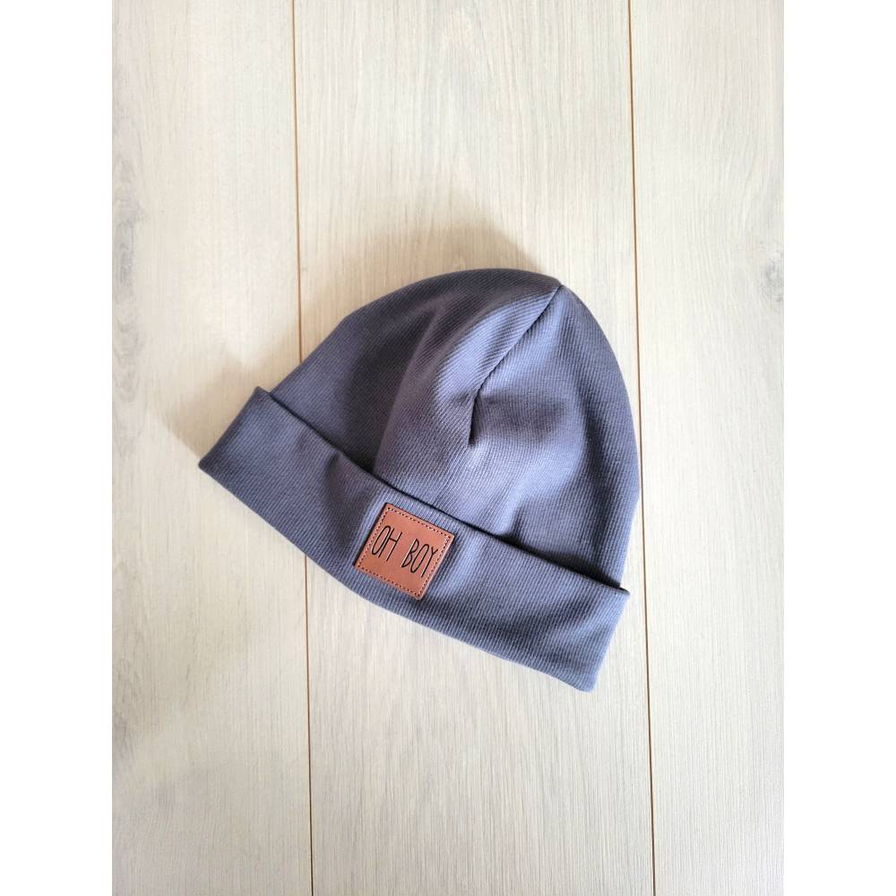 Hipster-Beanie grau "Oh Boy", Gr. 53-55 Bild 1