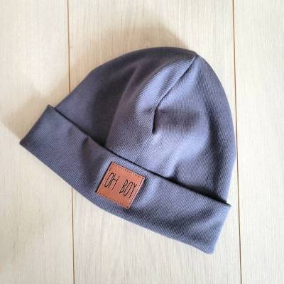 Hipster-Beanie grau "Oh Boy", Gr. 53-55