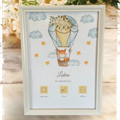GEBURTSTAFEL | Geburtsdaten Poster | Geburtsposter | Geburtsanzeige | Geburtsbild | personalisiertes Geschenk Geburt 