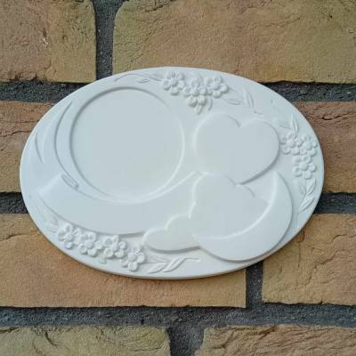 Geburtsteller Blümchen, Gips zum selbstbemalen