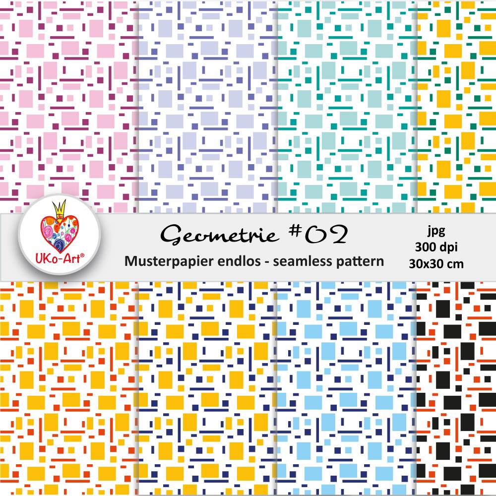 Nahtlosmuster, Endlosmuster Geometrie #02, Digipapier Bastelpapier Motivpapier, drucken + sublimieren Bild 1