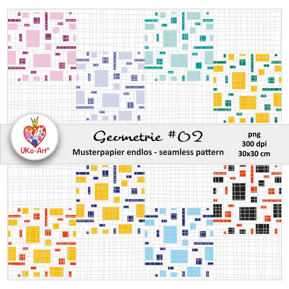 Nahtlosmuster, Endlosmuster Geometrie #02, Digipapier Bastelpapier Motivpapier, drucken + sublimieren Bild 3