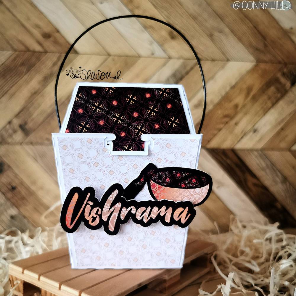 Digipapier indische Muster, Variante orange, Digistamp Klangschale, Entspannung, Yoga, indisches Design senSEASONal Bild 3