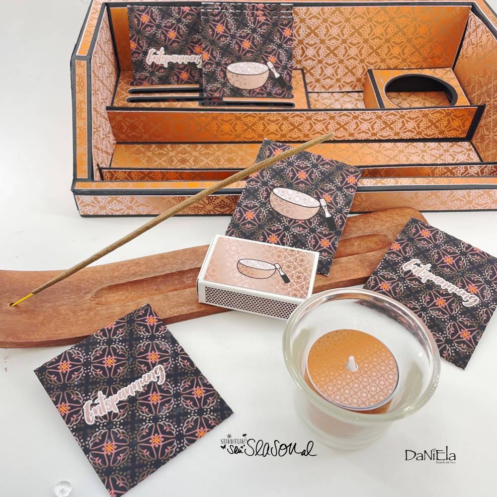 Digipapier indische Muster, Variante orange, Digistamp Klangschale, Entspannung, Yoga, indisches Design senSEASONal Bild 8