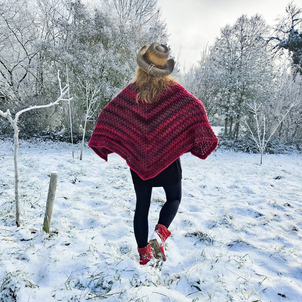 Häkelanleitung für Poncho+Mütze ,,Warmer Winter" jede Größe, jedes Garn Bild 1