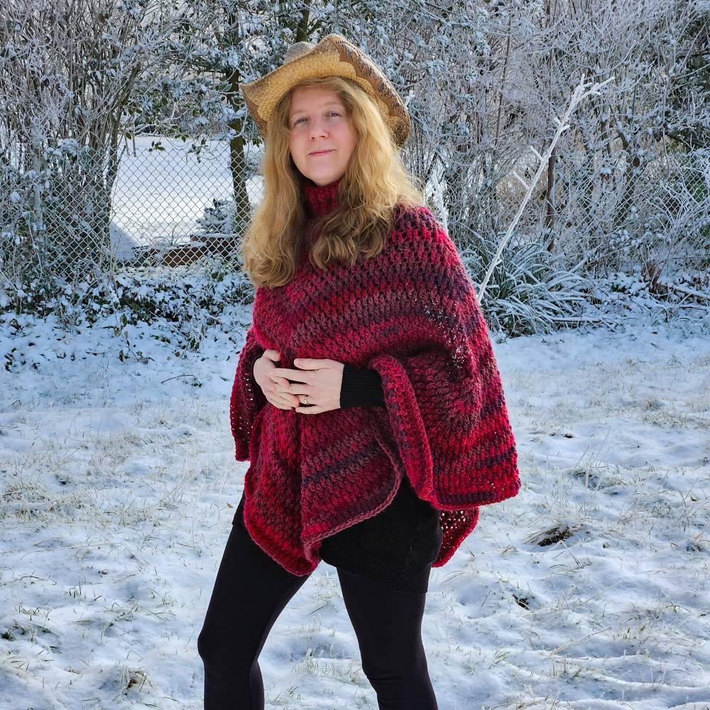 Häkelanleitung für Poncho+Mütze ,,Warmer Winter" jede Größe, jedes Garn Bild 2