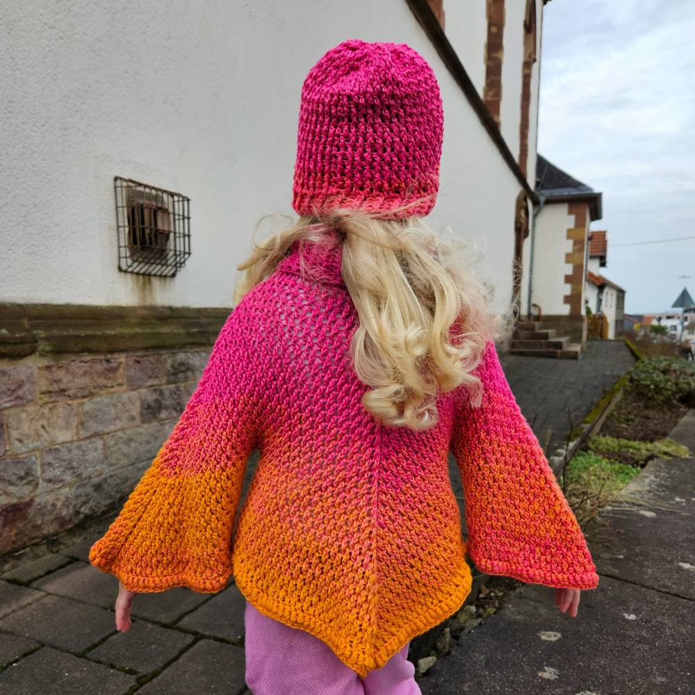 Häkelanleitung für Poncho+Mütze ,,Warmer Winter" jede Größe, jedes Garn Bild 4