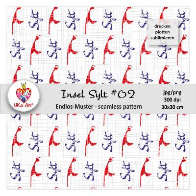 Endlosmuster Insel Sylt #02, Digipapier Nahtlosmuster Scrapbook Motivpapier Stoffdesign, drucken plotten sublimieren