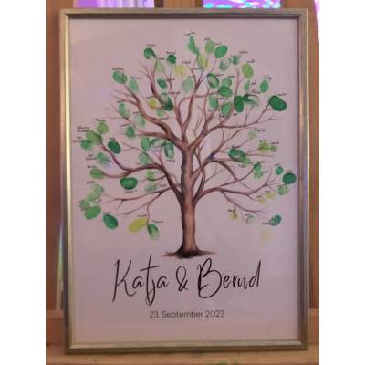 Hochzeitsbaum A3 * Weddingtree * Fingerabdruckbaum * Gästebuch * individuell * Hochzeitsgeschenk * Polterabend