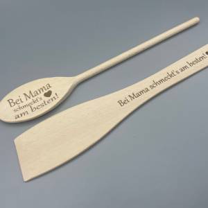 Kochlöffel-Set mit personalisierter Gravur aus Holz