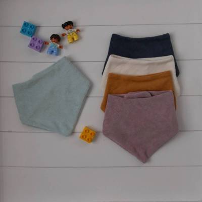 Dreieckstuch / Sabbertuch / Halstuch / Frottee Jersey / Babyhalstuch /  5 Farben / zimtblüte