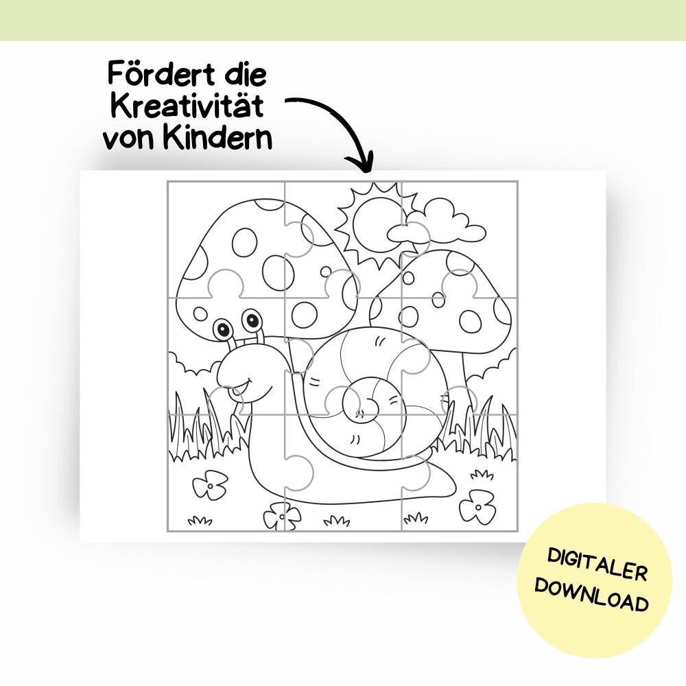 Bastelvorlage Puzzle für Kinder - Druckvorlage - Bastelideen zum