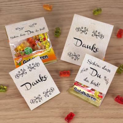 SOFORT DOWNLOAD - Vintage - Schön, dass du da bist! Gummibären Tischdeko