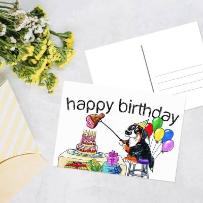 Postkarte zum Geburtstag mit Berner