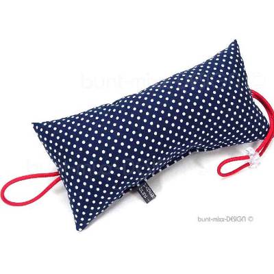 Türstopper dunkelblau marineblau, Pünktchen weiß, blau weiß rot maritimTürpuffer Klinke, handmade by BuntMixxDESIGN