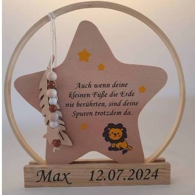 Geschenk für Sternenelter, Andenken an ein Sternenkinder / Erinnerung an Verstorbene "kleiner Löwe"