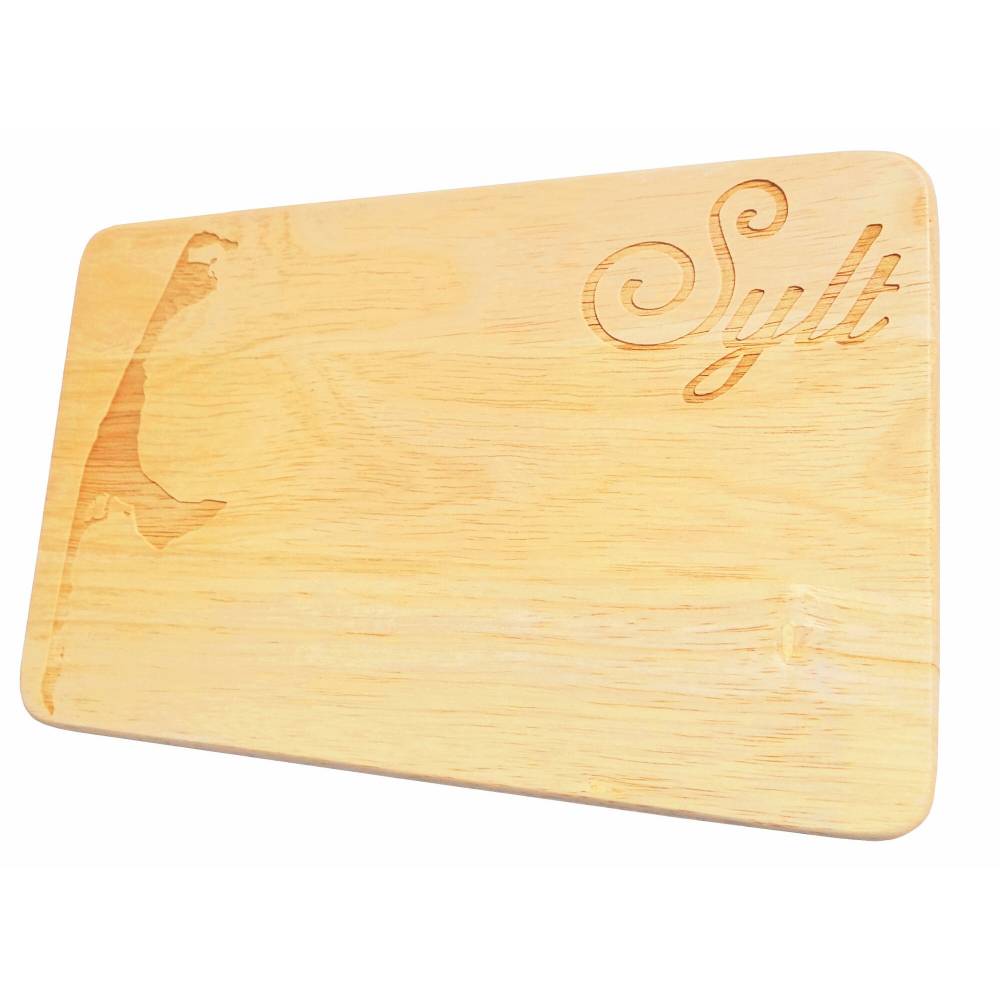 Brotbrett Sylt Gravur Nordfriesische Inseln Holz Nordsee norddeutsches Design Holzgravur Bild 1