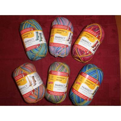 79,50 € /1 kg Schachenmayr/Regia Pairfect ’Crazy Neon Color’ Sockenwolle/Wolle 4-fädig/4-fach in sechs Farbkombinationen