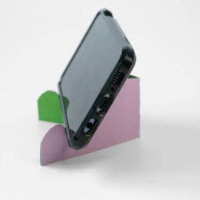 Digitale PDF VORLAGE, Bastelvorlage für eine einfache Handyhalterung, Smartphone Stand, Basteln aus Karton und Pappe