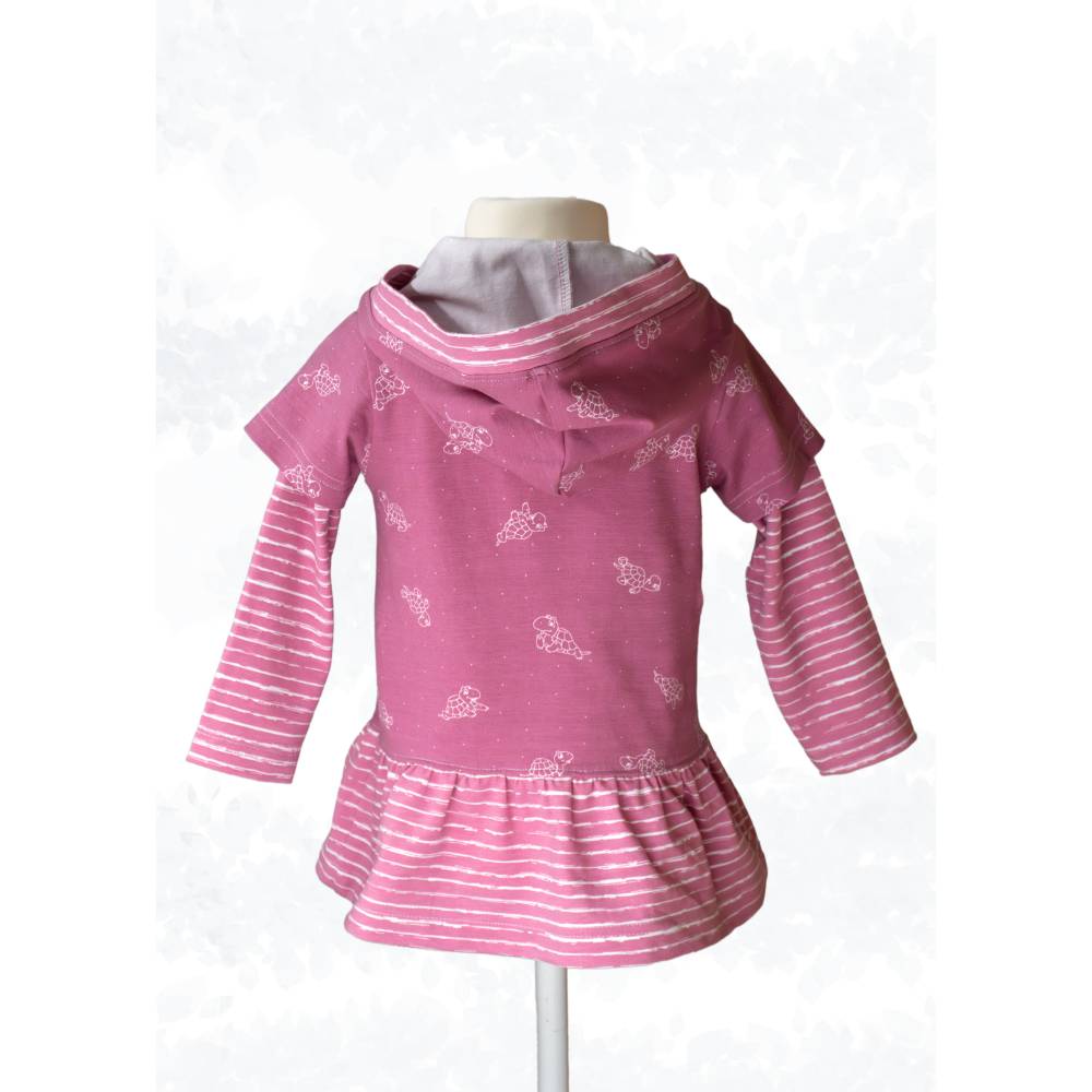 Ebook & Schnittmuster 'Olivia' – Hoodiekleid mit gekräuseltem Saum & Kapuzenvarianten, PDF-Anleitung auf Deutsch Bild 3