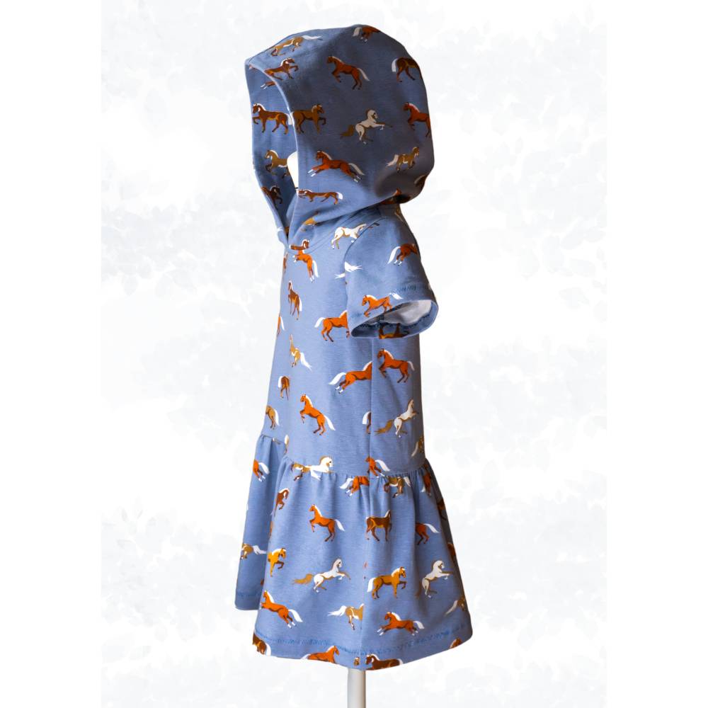 Ebook & Schnittmuster 'Olivia' – Hoodiekleid mit gekräuseltem Saum & Kapuzenvarianten, PDF-Anleitung auf Deutsch Bild 8