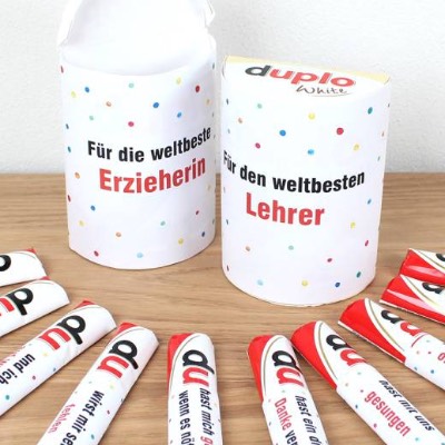 AUFKLEBER SET - Duplo Danke Abschiedsgeschenk Erzieher Erzieherin
