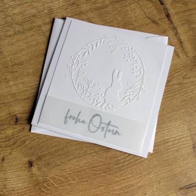 Grußkarte Osterkarte "Osterkranz" aus der Manufaktur Karla