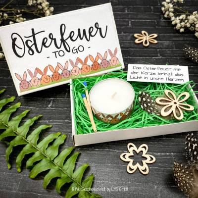 Osterfeuer to go - Osterkerze - Ostergeschenk, Mitbringsel, Ostern, Gastgeschenk, Osterfeuer, Osterdeko, personalisert