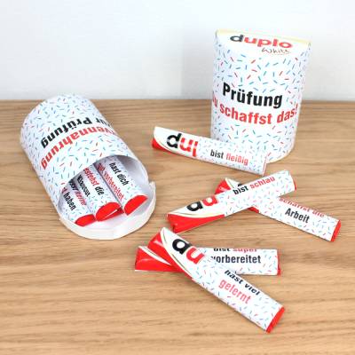 PAPIER SET - Duplo Prüfung Du schaffst das Motivation - Abi Bachelor Master Führerschein Geschenkidee Glücksbringer