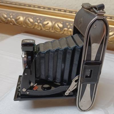 Agfa  Kamera Billy-Record mit Ledertasche  und Photo-Lehrbuch