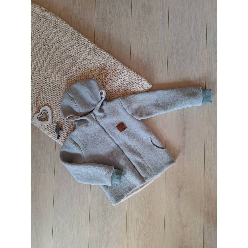Walkjacke, Jacke aus Wollwalk mit Eingrifftaschen, Gr. 116, hellmint Bild 2