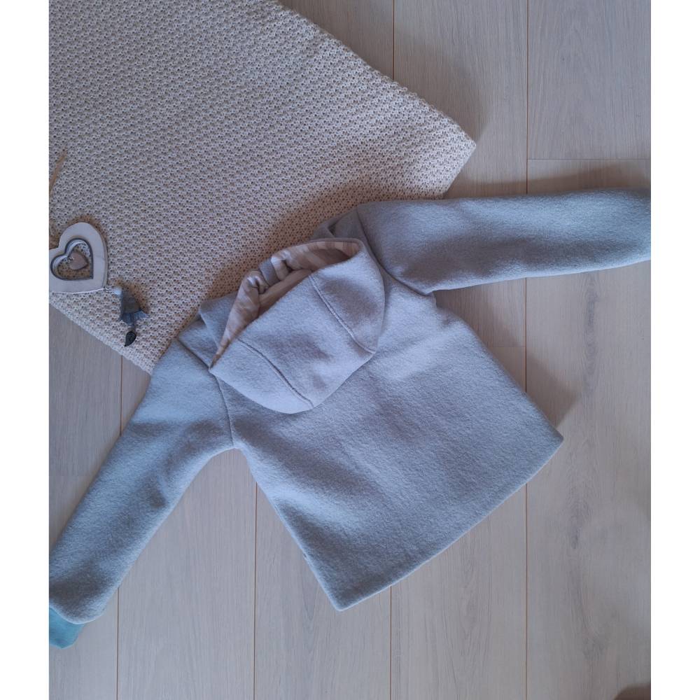 Walkjacke, Jacke aus Wollwalk mit Eingrifftaschen, Gr. 116, hellmint Bild 3