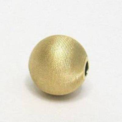 2 Kugel 8 mm Satiniert  aus Silber 925 vergoldet