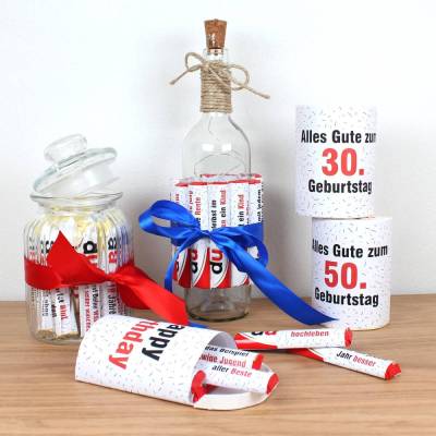 AUFKLEBER SET - Duplo 30. 40. 50. 60. 70. 80. Geburtstag Geschenk