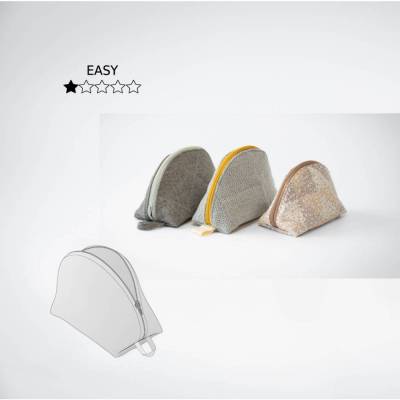 digitales SCHNITTMUSTER "Pop Case", Kosmetiktasche, Utensilo, Schminktasche, Pouch Kleinigkeiten, einfaches Schn