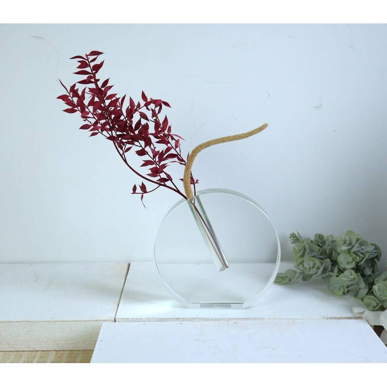 Glas Vase Blumenvase modern groß