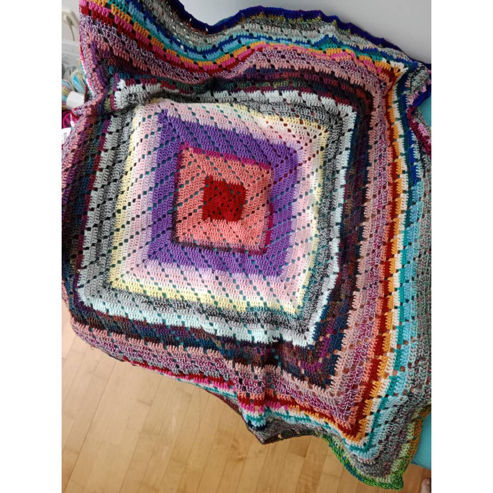 Couchdecke, Kuscheldecke, Dekodecke, 160cm * 160cm, Bunt Glitzer