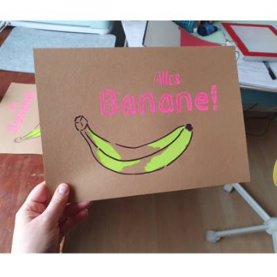 Siebdruck Schablonen "Alles Banane!"