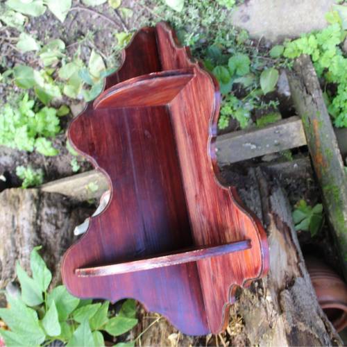 Vintage Eckregal Wandregal Holz 60er 70er Jahre