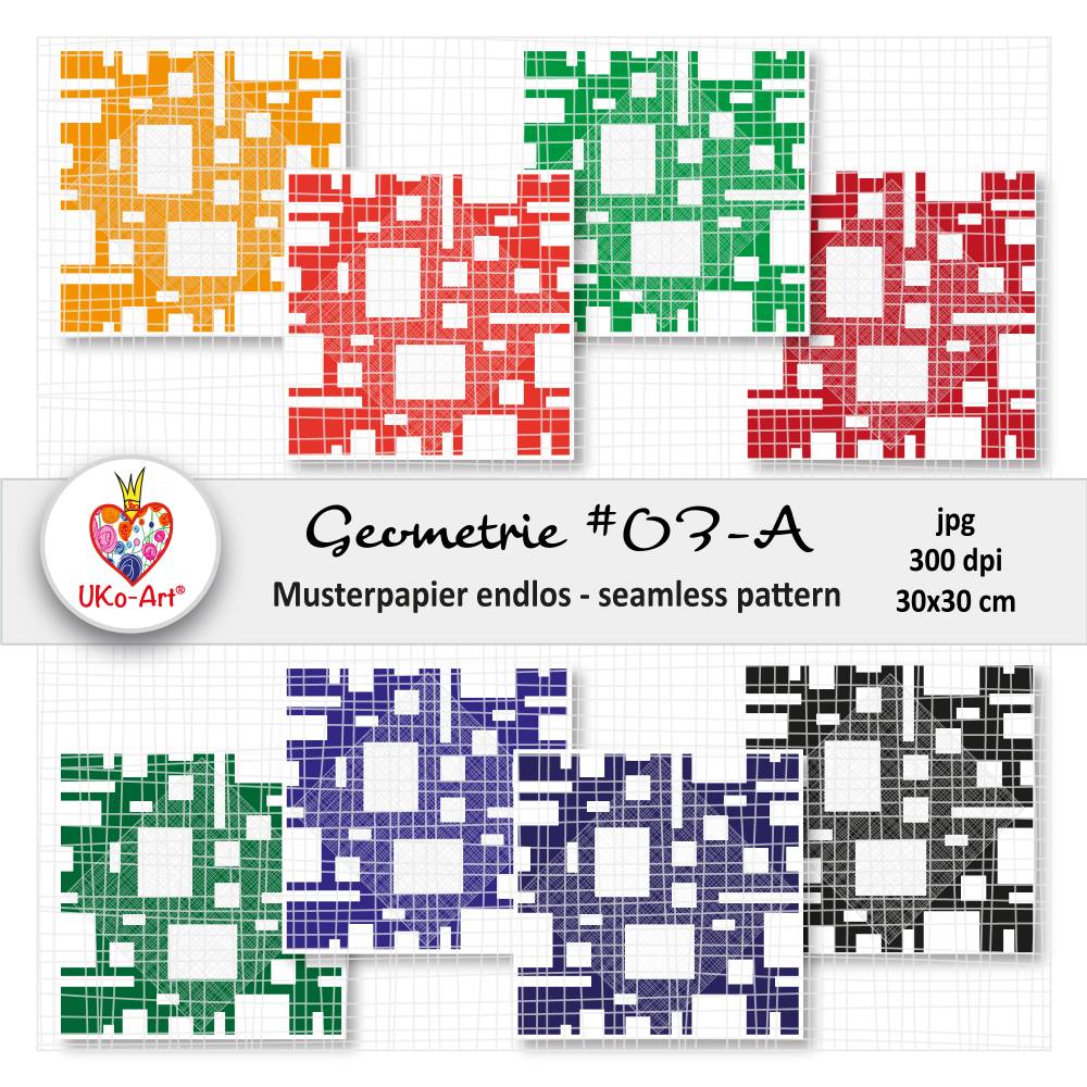 Nahtlosmuster Geometrie #03A, Scrapbooking Bildschirmschoner Karten Motivpapier Stoffdesign, Endlosmuster Bild 1