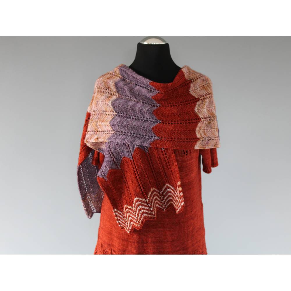 Anleitung: Bohemian Spa -  Schal Tuch Stola stricken Bild 4