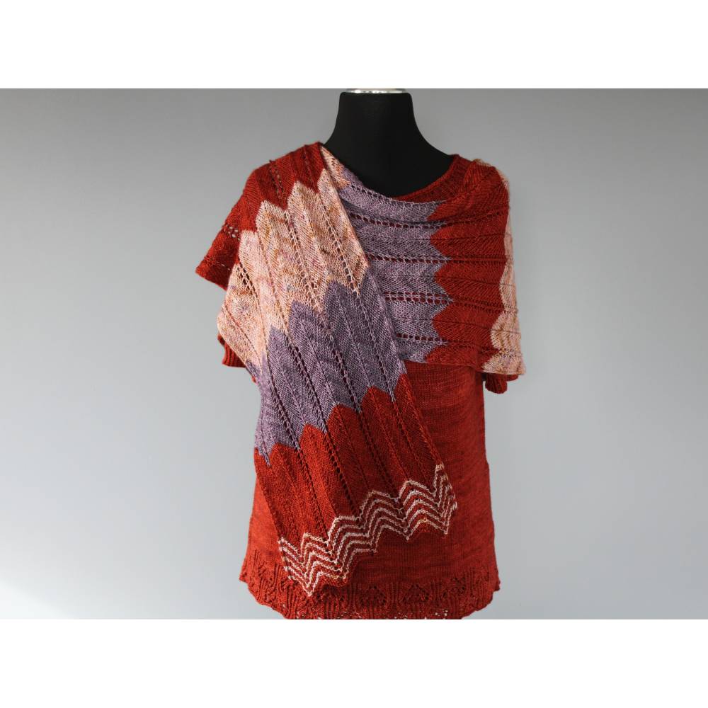 Anleitung: Bohemian Spa -  Schal Tuch Stola stricken Bild 5