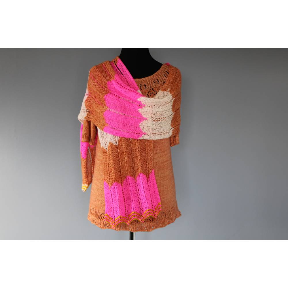 Anleitung: Bohemian Spa -  Schal Tuch Stola stricken Bild 8