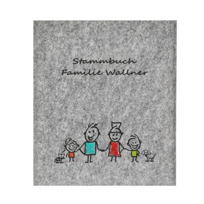 Stammbuch Filz personalisiert . A4 Ringbuch K200