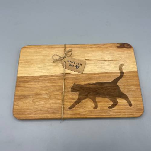 Frühstücksbrettchen mit Katze als Motiv