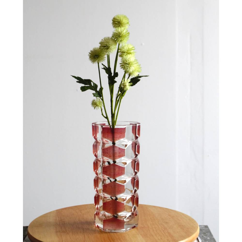 eckige Vintage Vase Bleikristall France