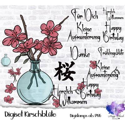 Digiset Kirschblüte  PNG,JPG
