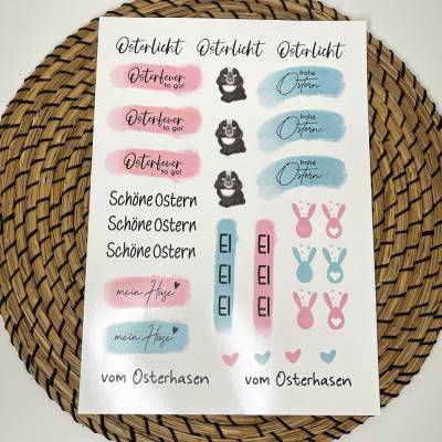Kerzenfolie Ostern A4 Wasserschiebefolie | Kerzentattoo | bunt