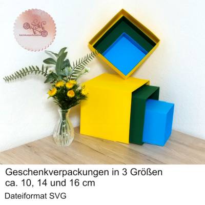 Plotterdatei Geschenkverpackung in 3 Größen
